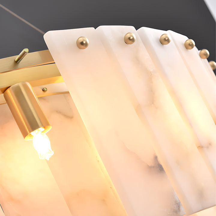 Lustre en albâtre de roche