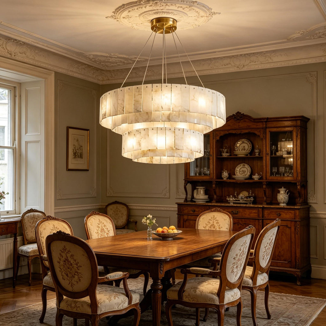 Rock Alabaster Chandelier 24