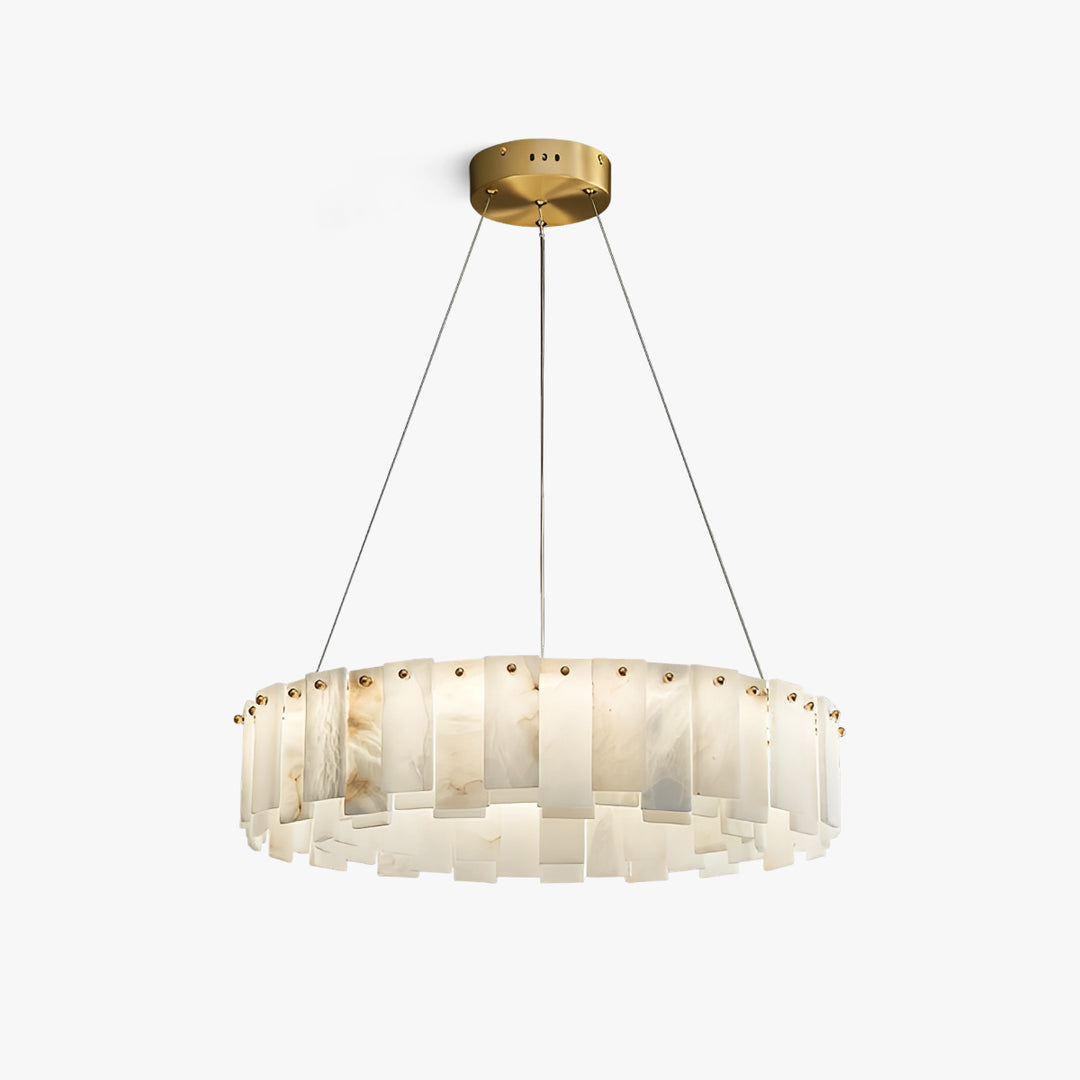 Lustre en albâtre de roche