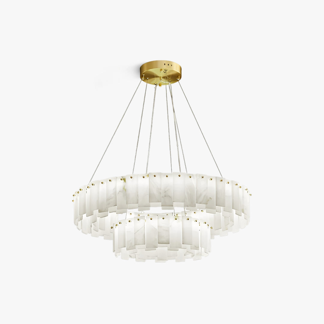 Lustre en albâtre de roche