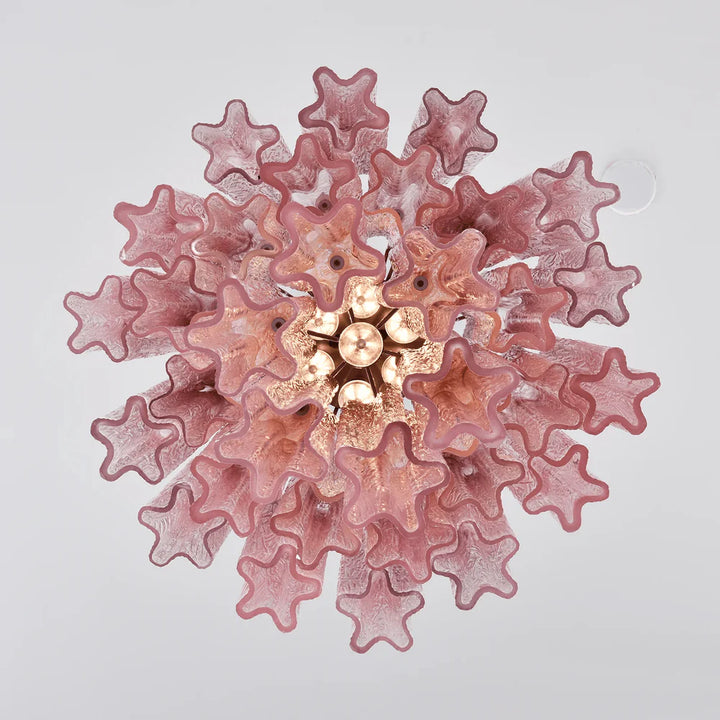Rosa Murano Glass Chandelier 9