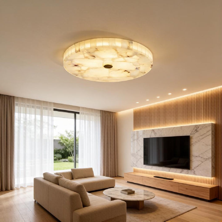 Round Alabaster Ceiling Lamp 11