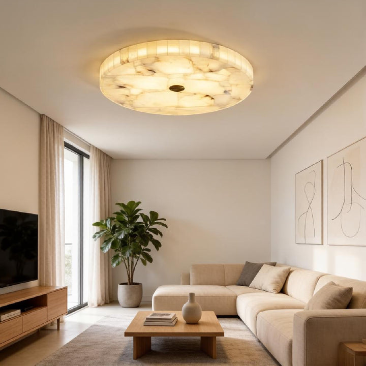 Round Alabaster Ceiling Lamp 15