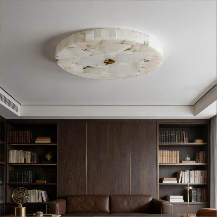 Round Alabaster Ceiling Lamp 16