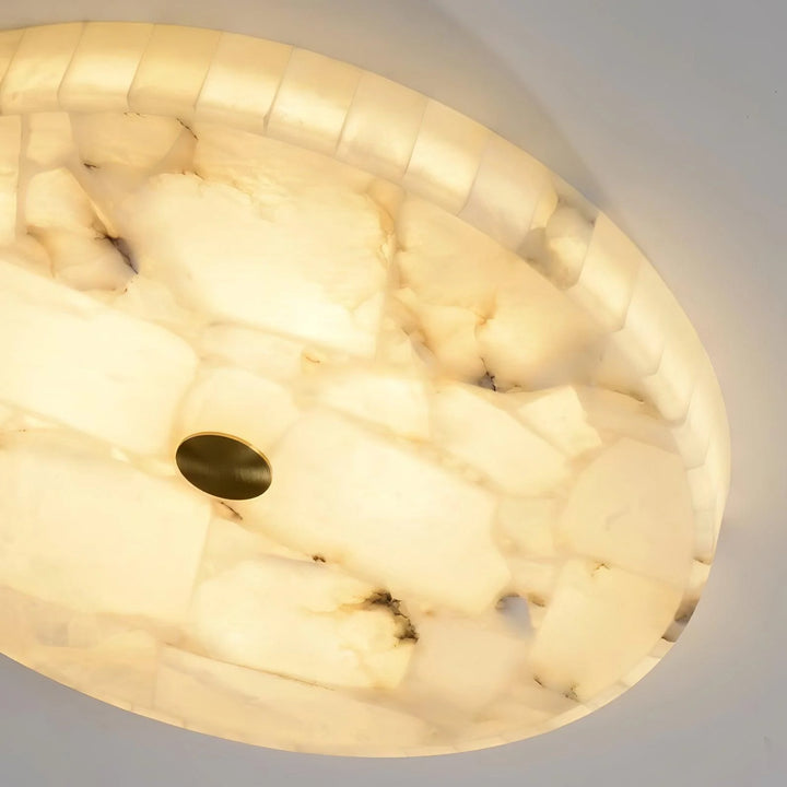 Round Alabaster Ceiling Lamp 4