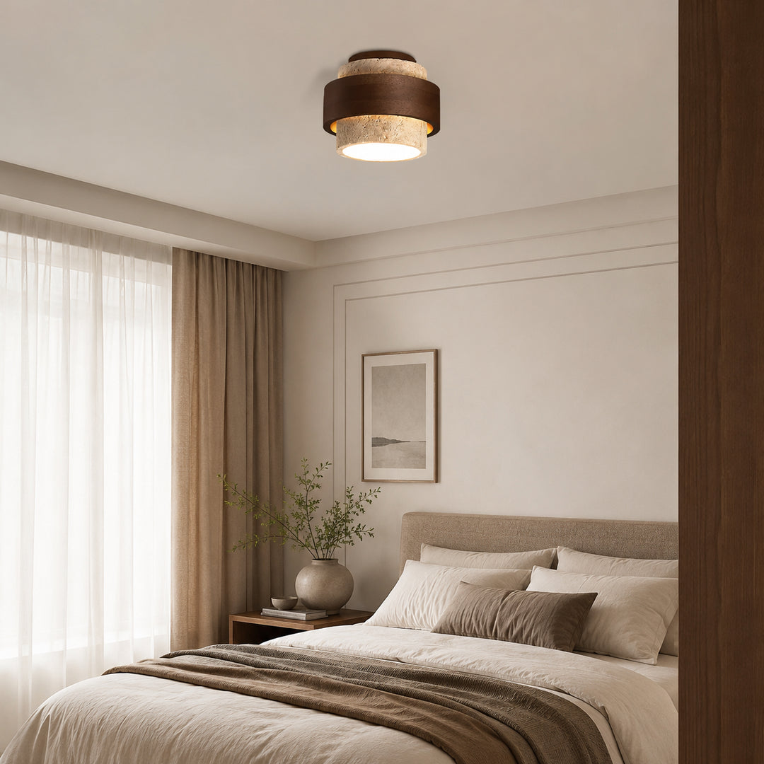 Rovlena Travertine Ceiling Lamp 1