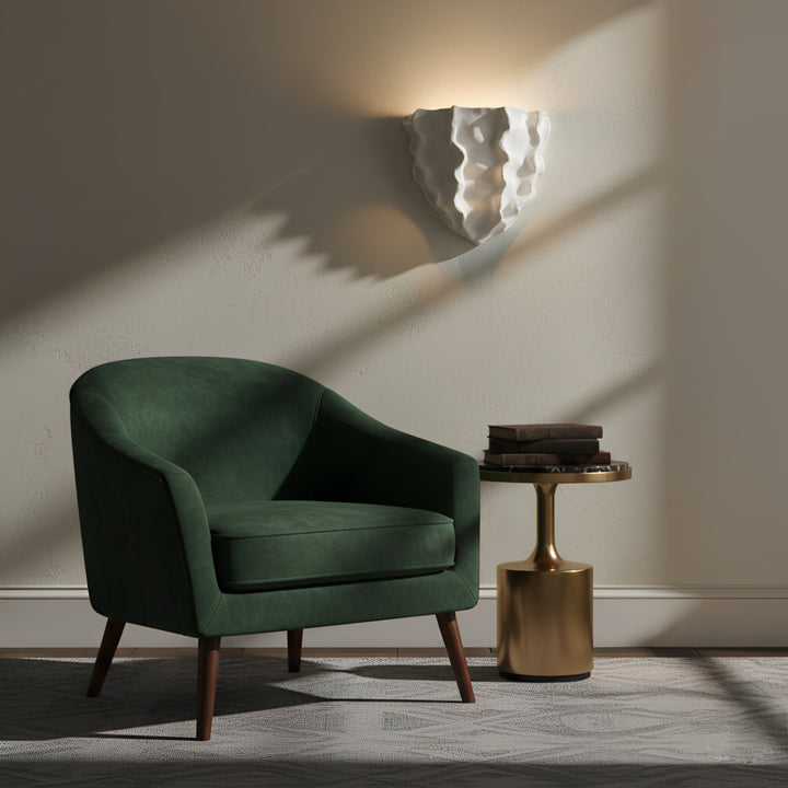 Scallop Plaster Wall Lamp