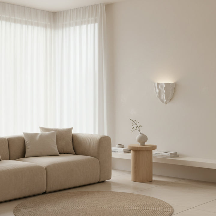 Scallop Plaster Wall Lamp