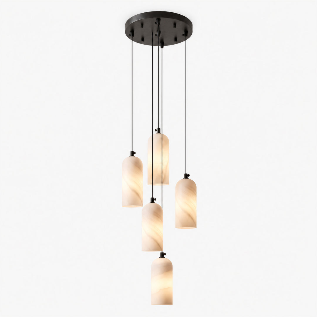 Selia Tube Alabaster Chandelier 1