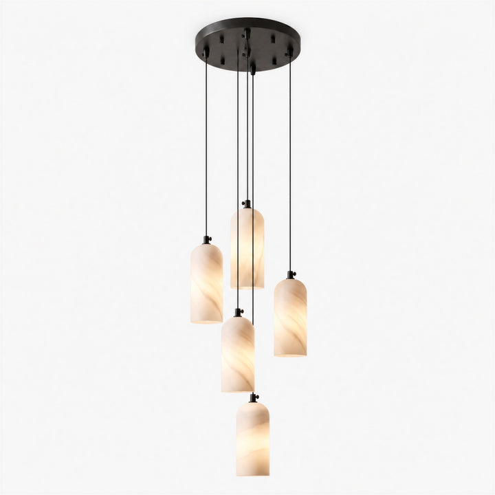 Selia Tube Alabaster Chandelier 1