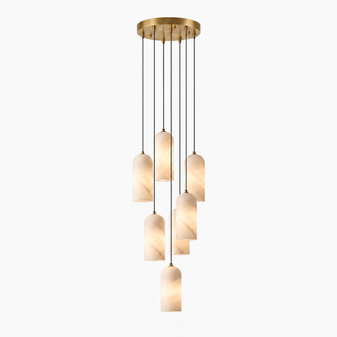 Selia Tube Alabaster Chandelier 10