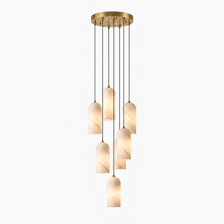 Selia Tube Alabaster Chandelier 10