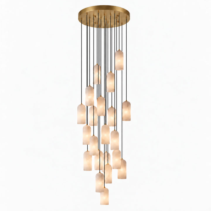 Selia Tube Alabaster Chandelier 11
