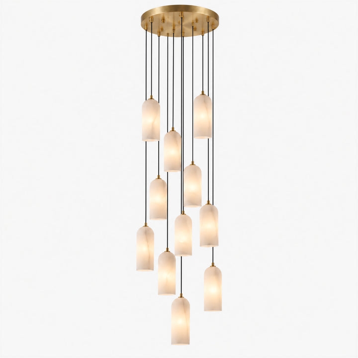 Selia Tube Alabaster Chandelier 15