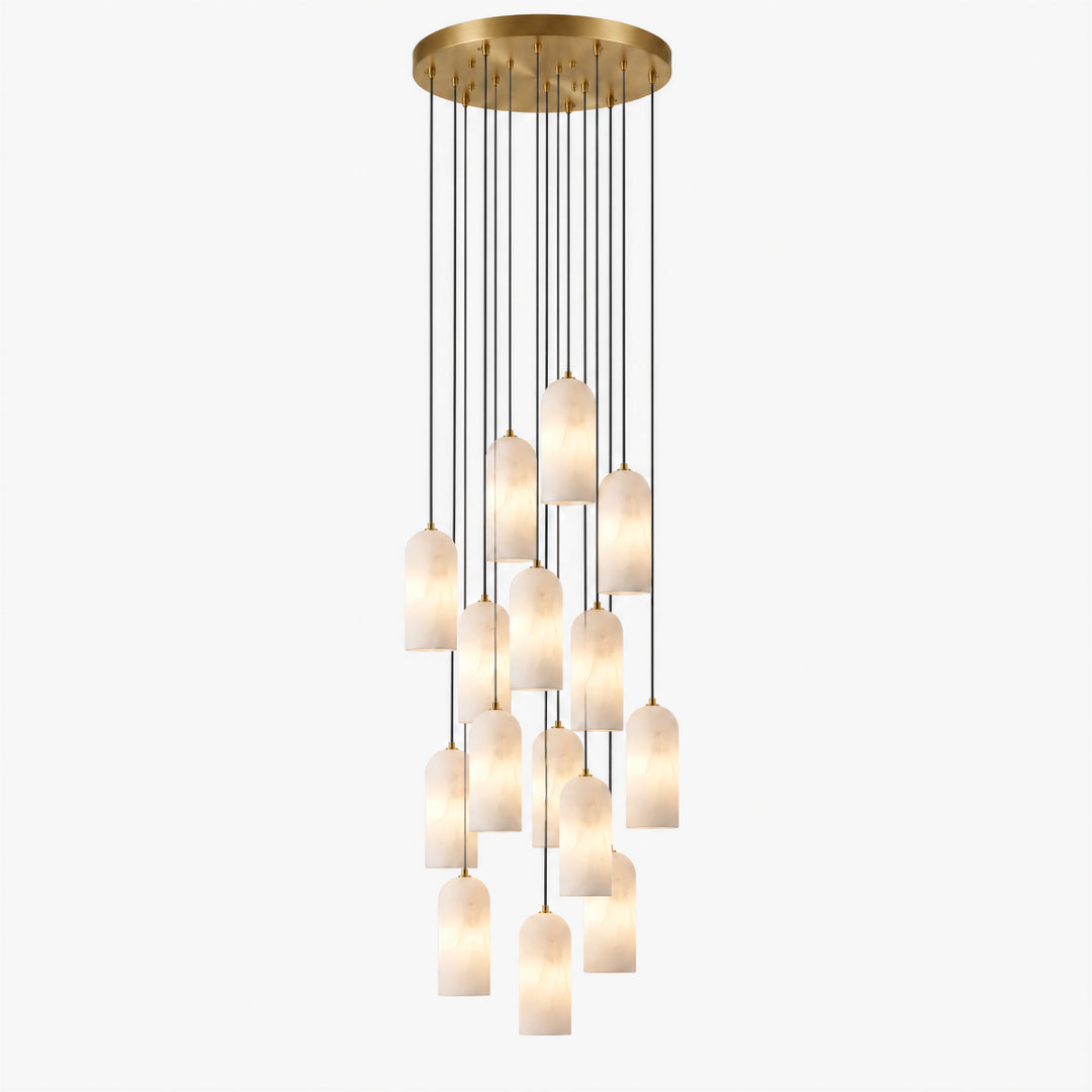 Selia Tube Alabaster Chandelier 26