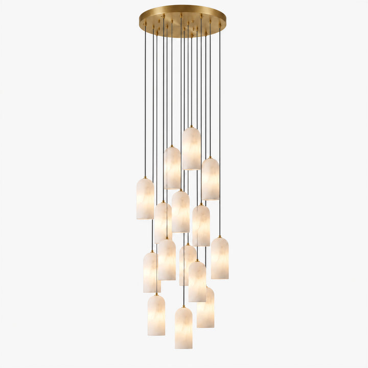Selia Tube Alabaster Chandelier 26