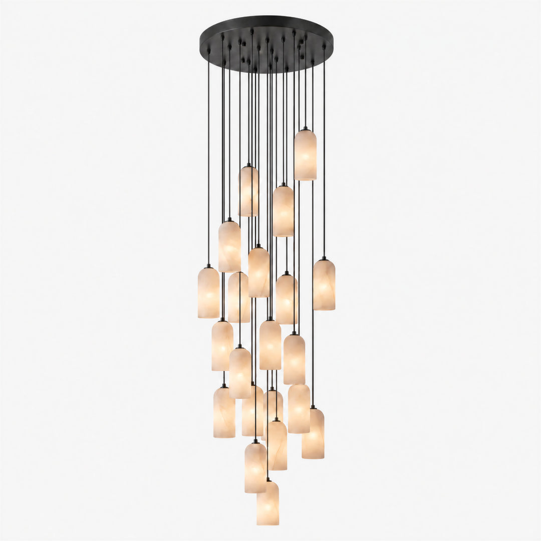 Selia Tube Alabaster Chandelier 27