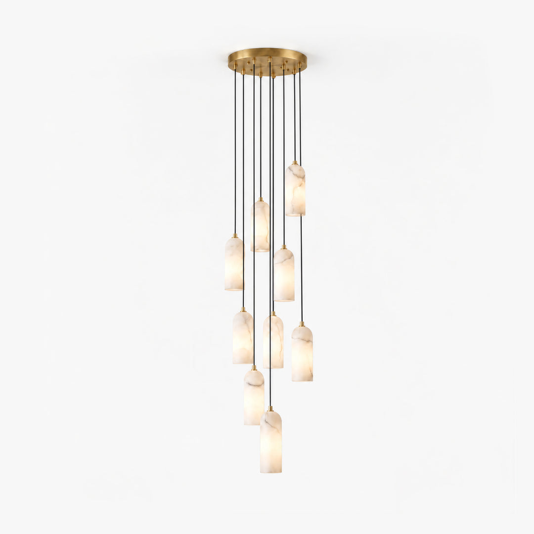 Selia Tube Alabaster Chandelier 28