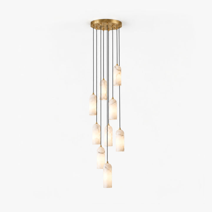 Selia Tube Alabaster Chandelier 28