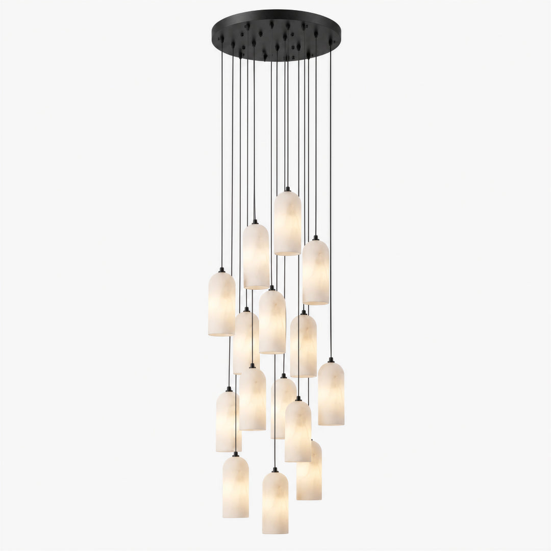 Selia Tube Alabaster Chandelier 4