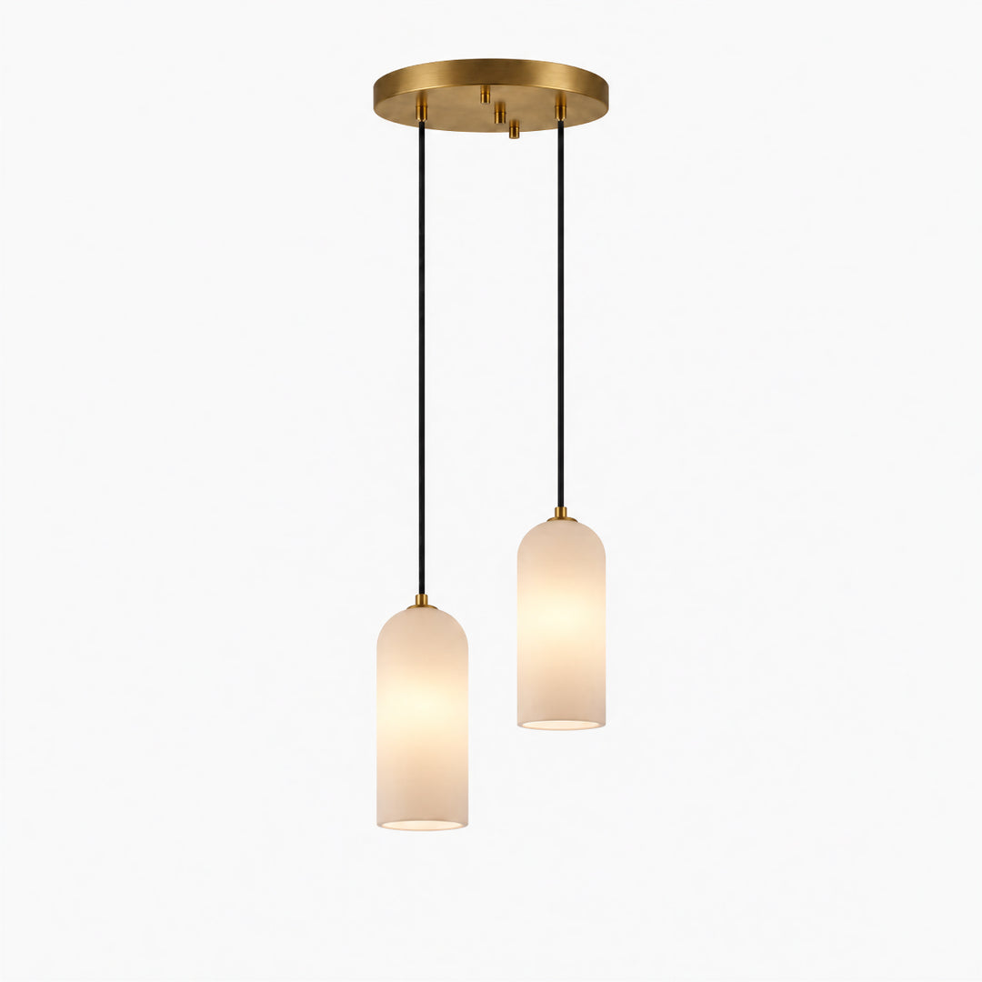 Selia Tube Alabaster Chandelier 7