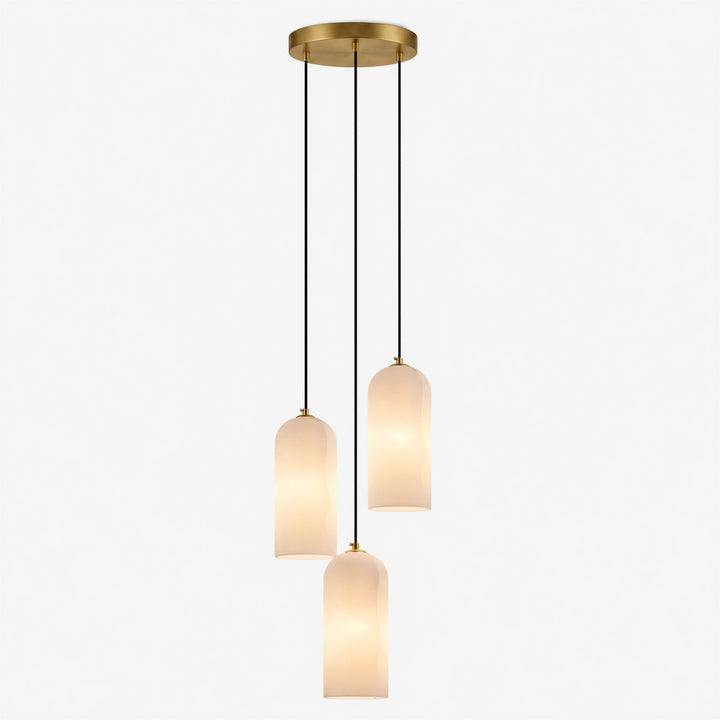 Selia Tube Alabaster Chandelier 8