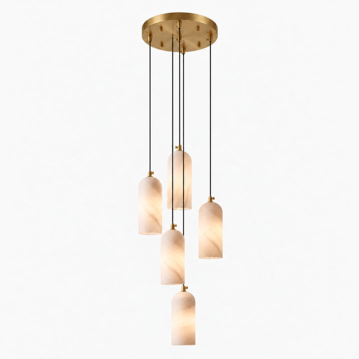 Selia Tube Alabaster Chandelier 9