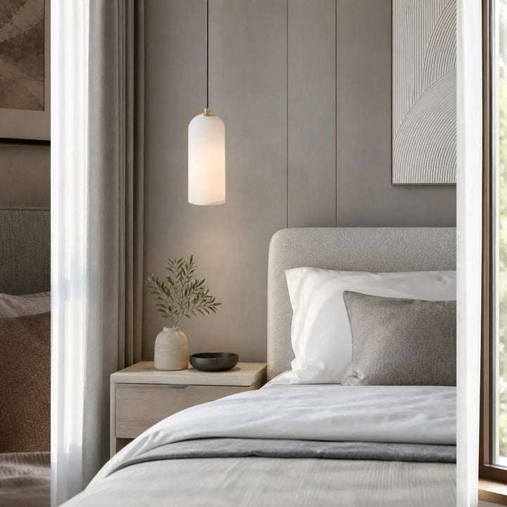 Selia Tube Alabaster Pendant Light 4