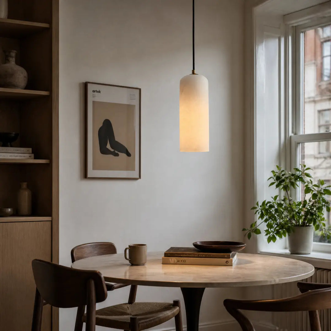 Selia Tube Alabaster Pendant Light 5