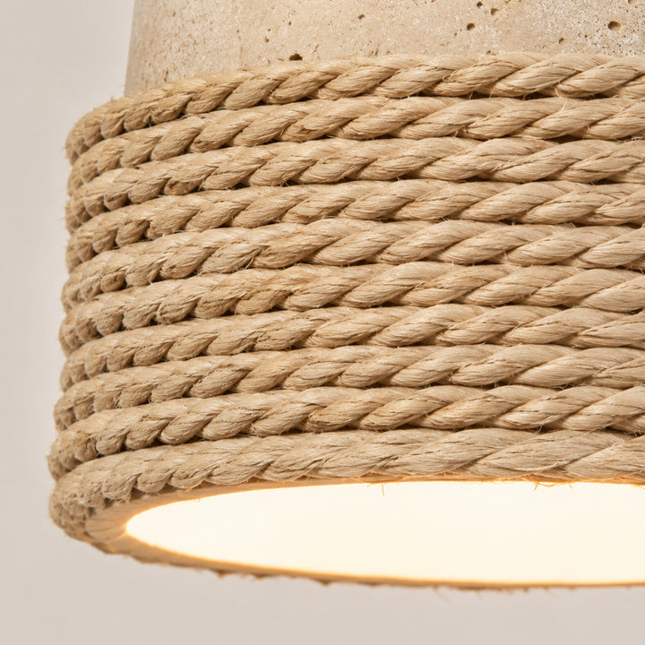 Serlue Travertine Rope Pendant Light 10