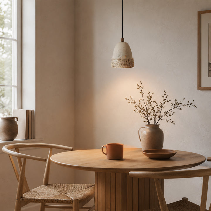Serlue Travertine Rope Pendant Light 4