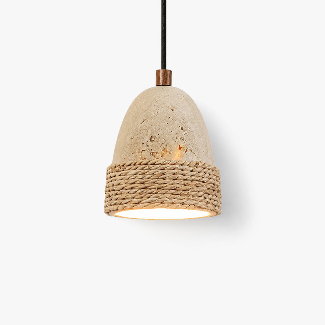 Serlue Travertine Rope Pendant Light 7
