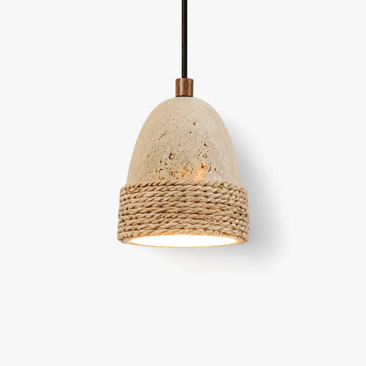 Serlue Travertine Rope Pendant Light 7