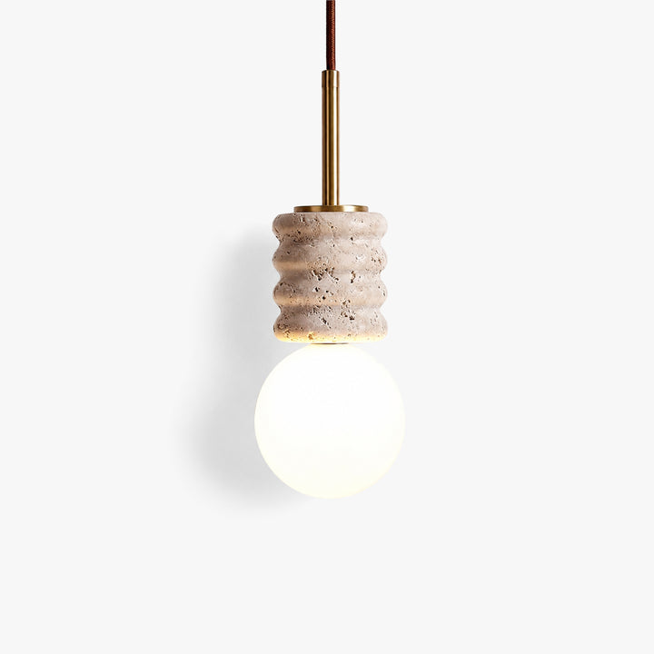 Solene Travertine Globe Pendant Light 7