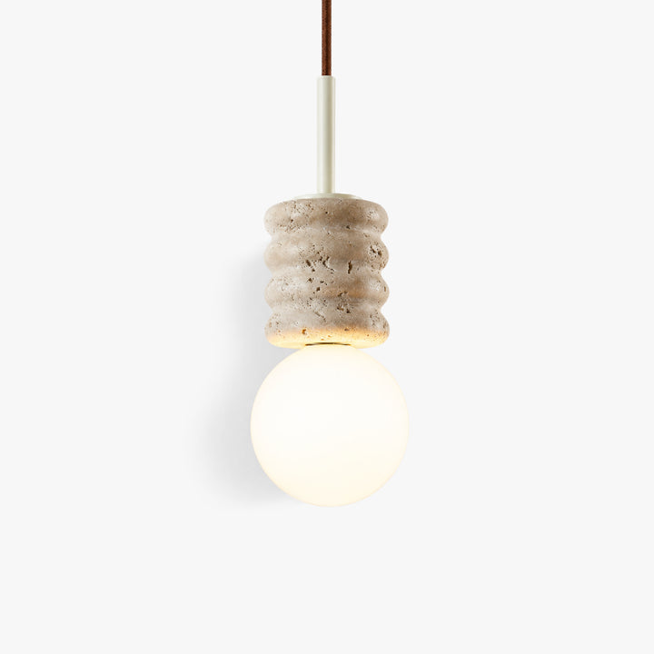 Solene Travertine Globe Pendant Light 8