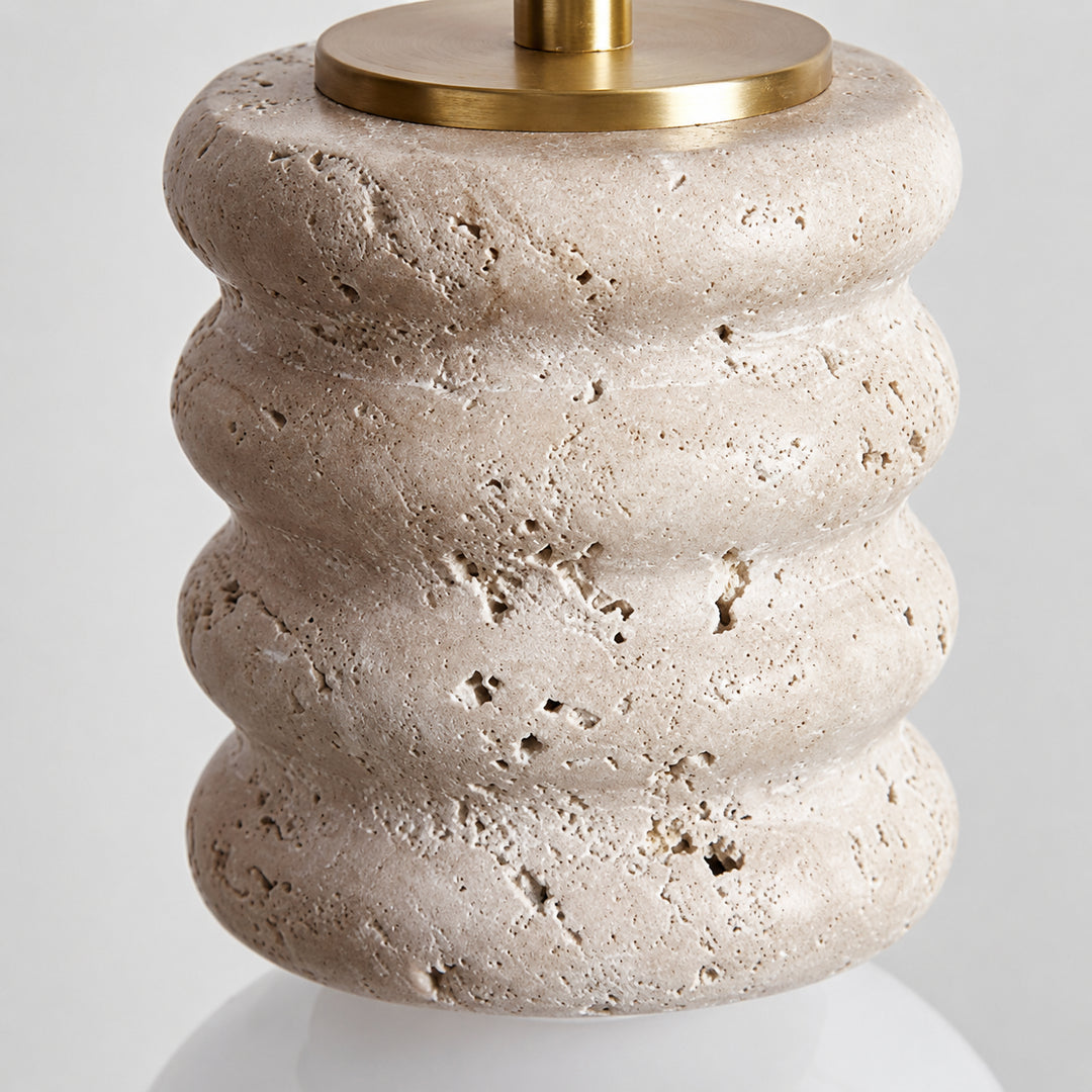 Solene Travertine Globe Pendant Light 9