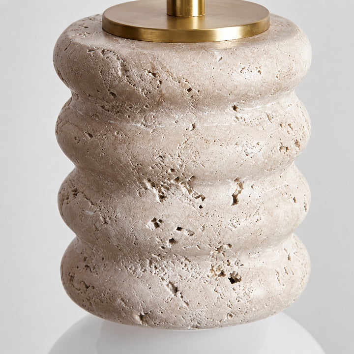 Solene Travertine Globe Pendant Light 9