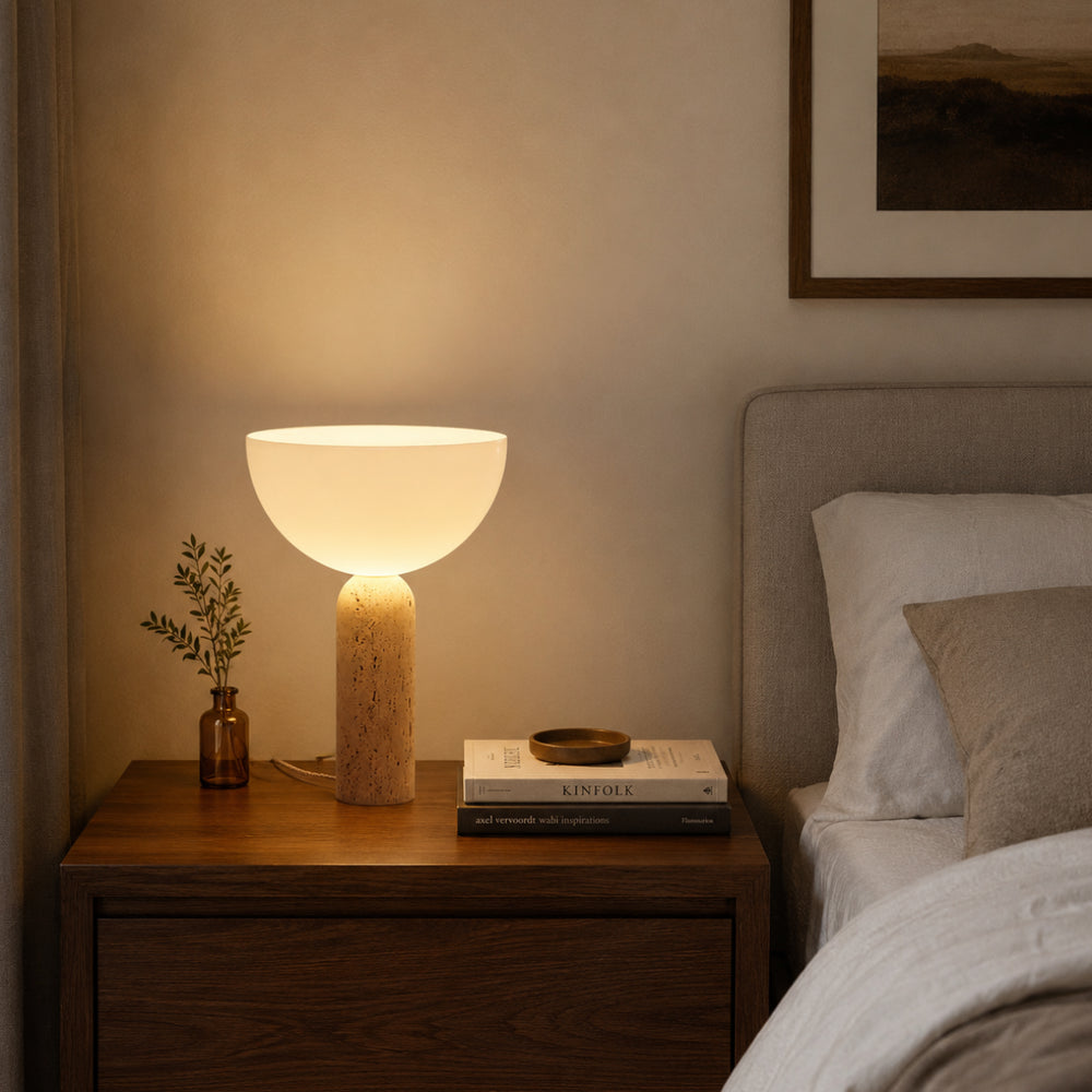 Solenne Travertine Table Lamp 1