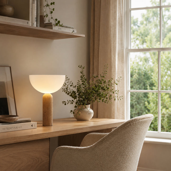Solenne Travertine Table Lamp 2