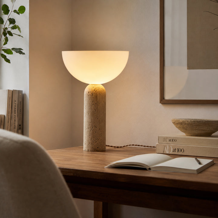 Solenne Travertine Table Lamp 3