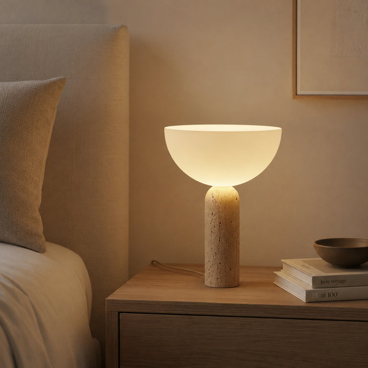 Solenne Travertine Table Lamp 5