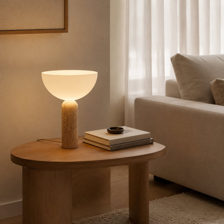 Solenne Travertine Table Lamp 6