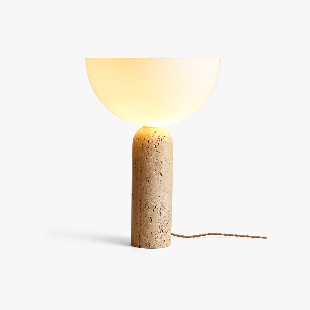 Solenne Travertine Table Lamp 7