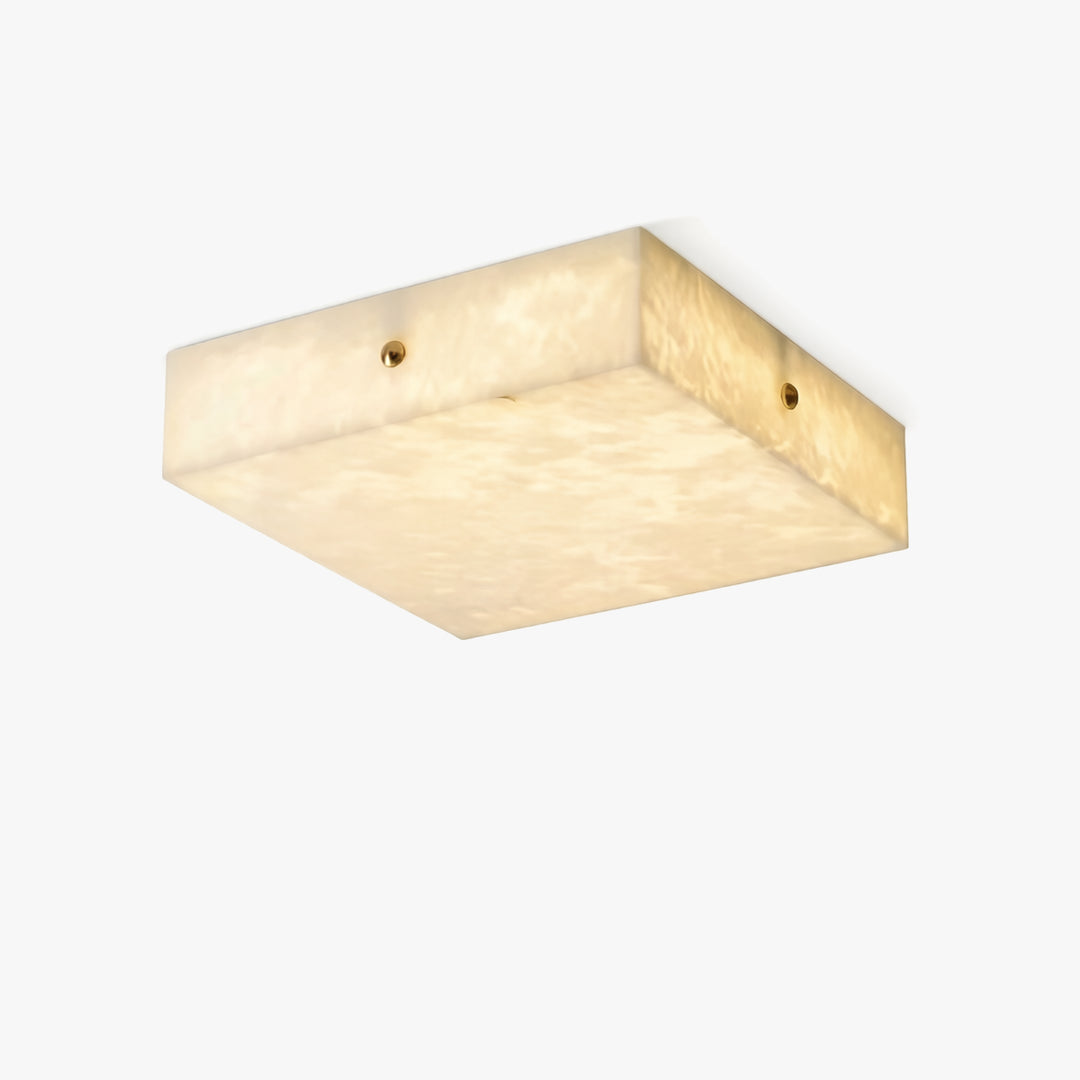 Square Alabaster Ceiling Light 1