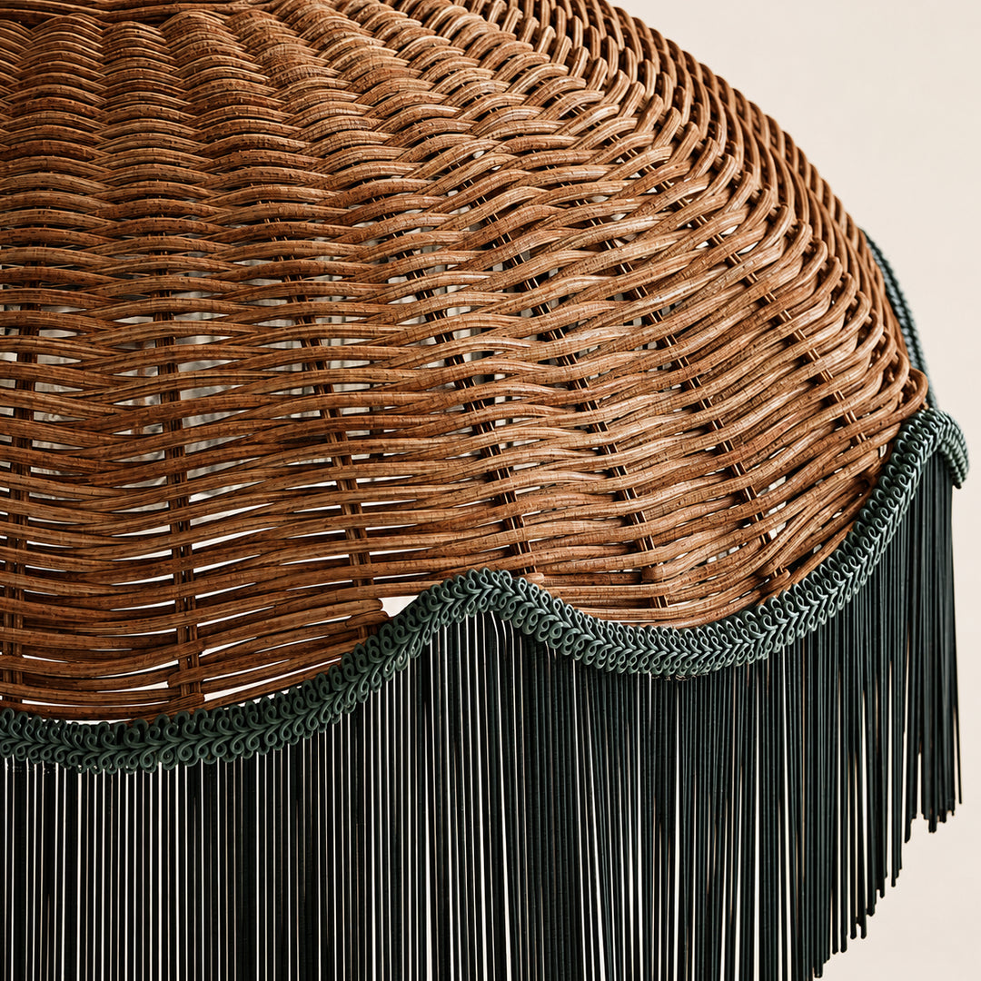 Talmora Rattan Fringe Pendant Light 7