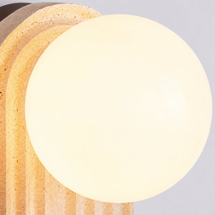 Tavern Travertine Globe Wall Lamp 9