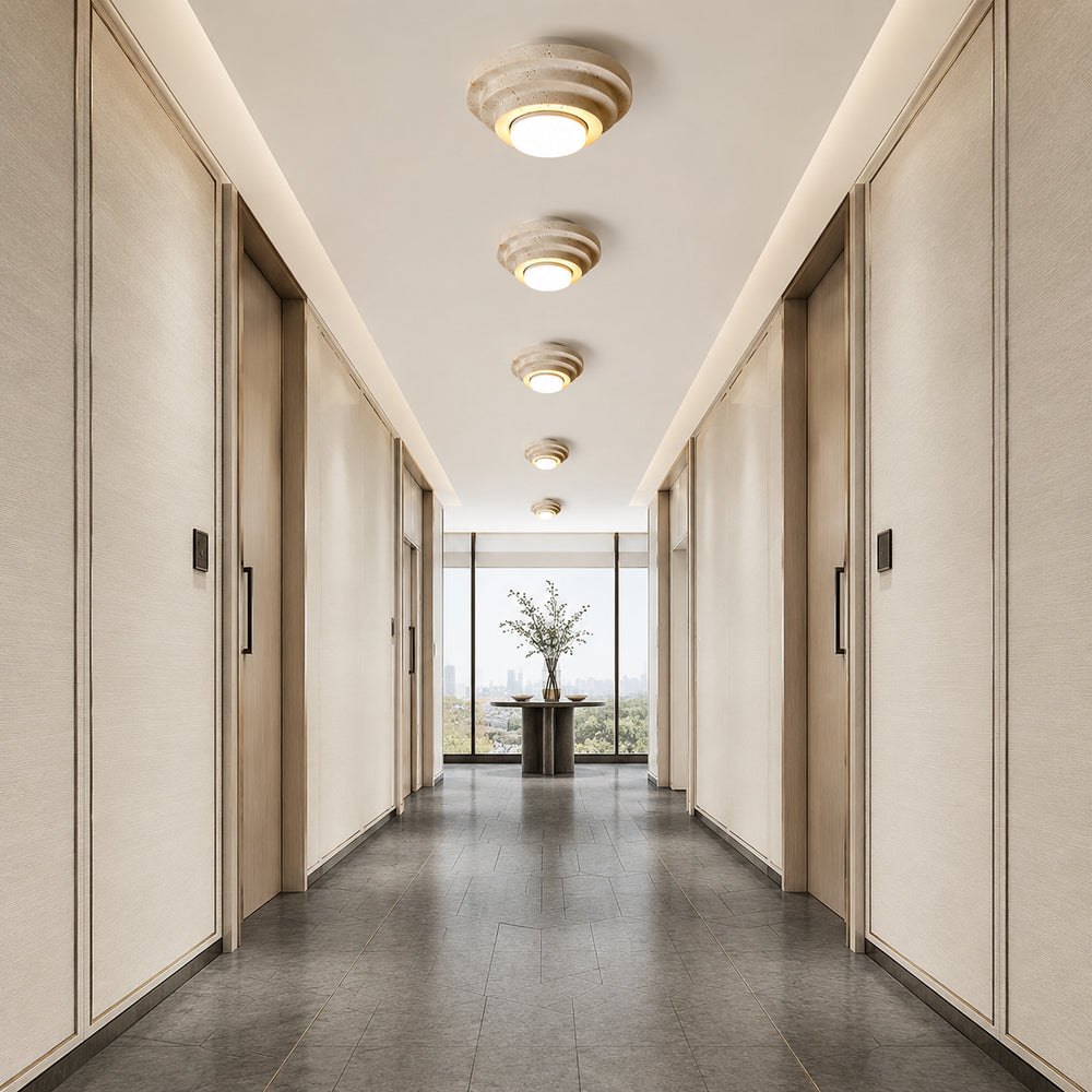 Tavessa Travertine Ceiling Lamp 1