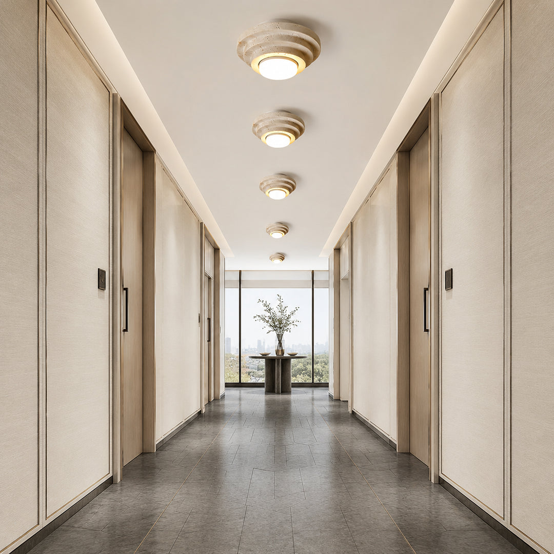 Tavessa Travertine Ceiling Lamp 1