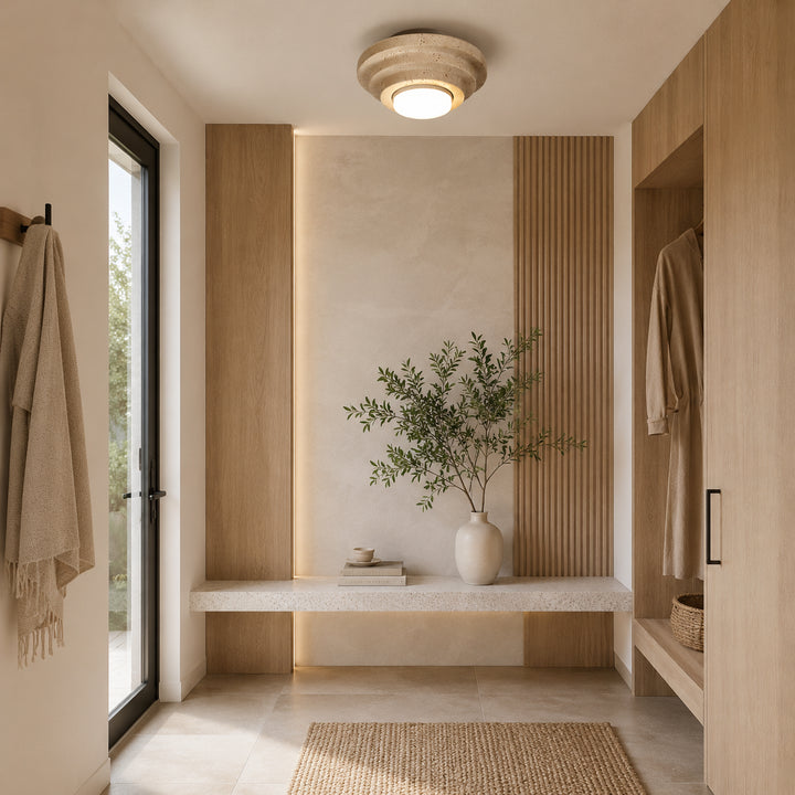 Tavessa Travertine Ceiling Lamp 2
