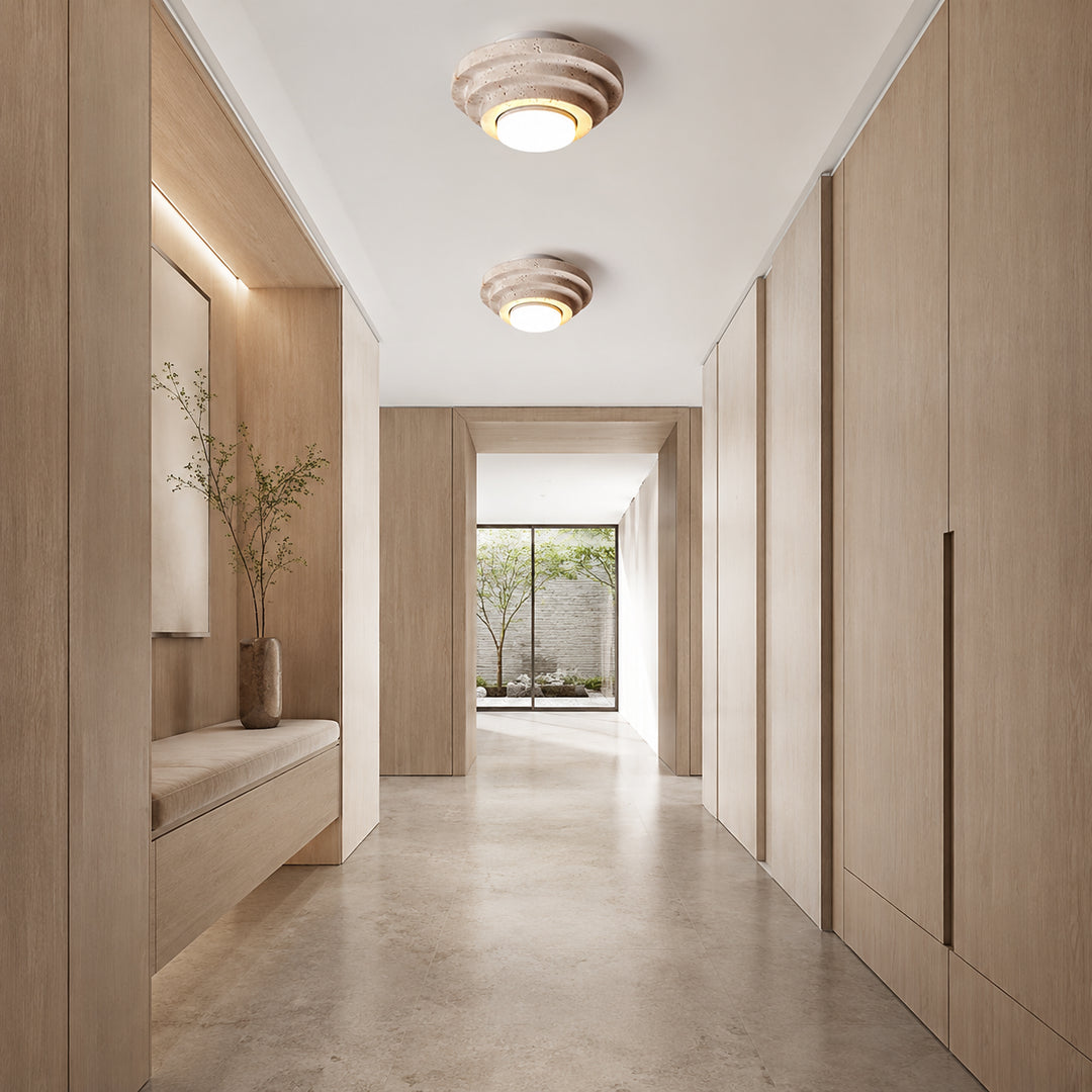 Tavessa Travertine Ceiling Lamp 4